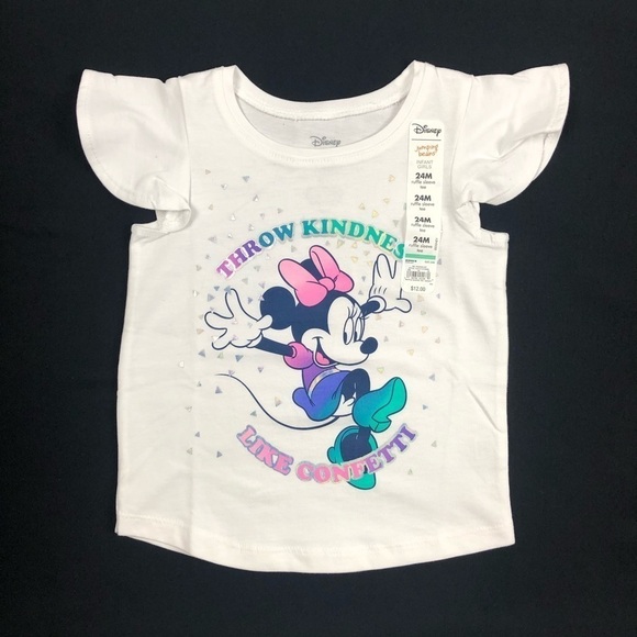 Jumping Beans Girls Shirt, Disney White 24 Months - Picture 1 of 7
